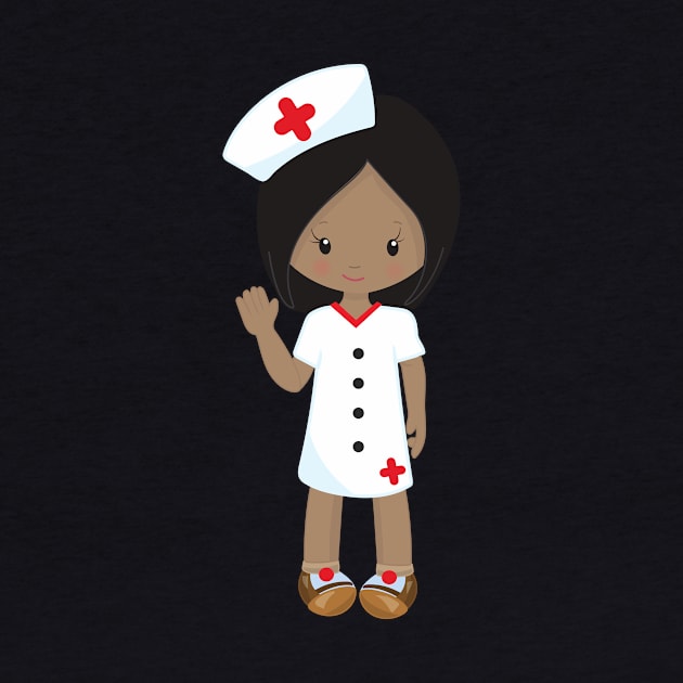 African American Girl, Cute Girl, Nurse, Doctor by Jelena Dunčević